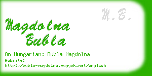 magdolna bubla business card